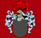 Dibujo Escudo de armas y casco pintado por roman