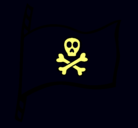 Dibujo Bandera pirata pintado por Jdibus