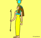 Dibujo Hathor pintado por Mirene