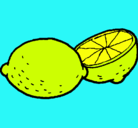 Dibujo limón pintado por cokie
