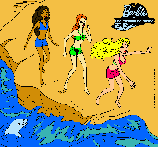 Barbie y sus amigas en la playa