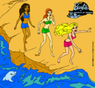 Dibujo Barbie y sus amigas en la playa pintado por ZuleimaMarie