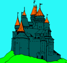 Dibujo Castillo medieval pintado por castle