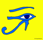 Dibujo Ojo Horus pintado por selenabest55
