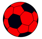 Dibujo Pelota de fútbol II pintado por rojos