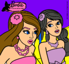 Dibujo Barbie y su amiga pintado por t-hamar