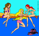 Dibujo Barbie y sus amigas pintado por Ultralili2
