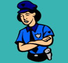 Dibujo Mujer policía pintado por mariangeles