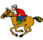 Dibujo Carrera de caballos pintado por yaizaa