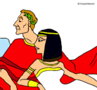 Dibujo César y Cleopatra pintado por CLEOPATRA