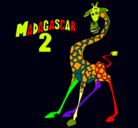 Dibujo Madagascar 2 Melman pintado por lokooki