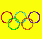 Dibujo Anillas de los juegos olimpícos pintado por Pulguita