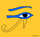 Dibujo Ojo Horus pintado por roki