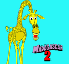 Dibujo Madagascar 2 Melman pintado por rodr09