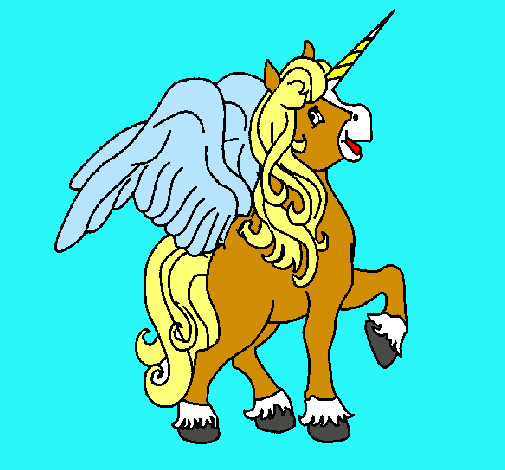 Unicornio con alas