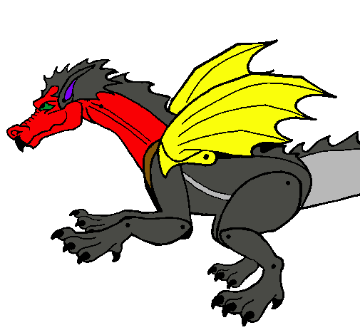 Dibujo Dragón feroz pintado por pacosfasfasf