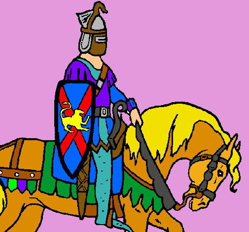 Dibujo Caballero a caballo pintado por ALE2004