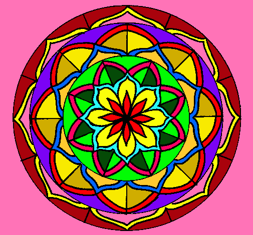 Dibujo Mandala 6 pintado por brigitte