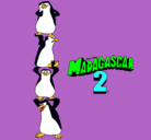 Dibujo Madagascar 2 Pingüinos pintado por samma