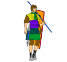 Dibujo Soldado romano pintado por machu