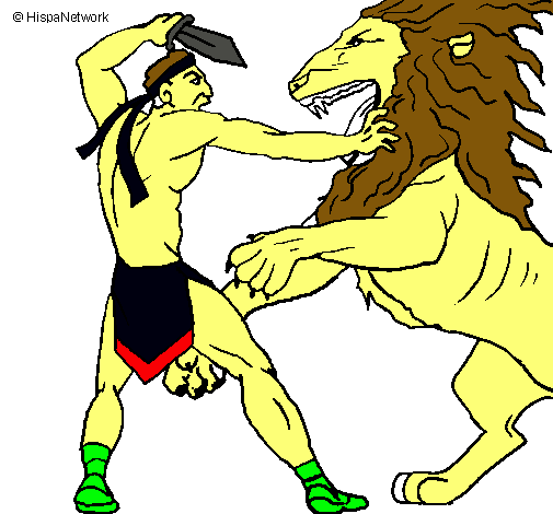 Gladiador contra león