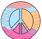 Dibujo Símbolo de la paz pintado por lisa