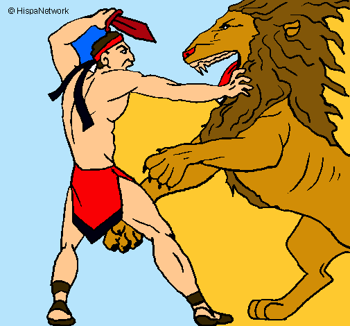 Gladiador contra león