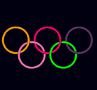 Dibujo Anillas de los juegos olimpícos pintado por monicayyuy