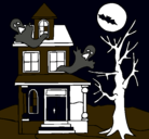 Dibujo Casa fantansma pintado por xtremo