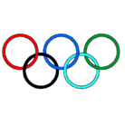 Dibujo Anillas de los juegos olimpícos pintado por nfhhhhghg