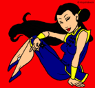 Dibujo Princesa ninja pintado por lulivi