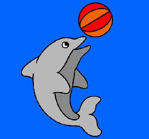 Dibujo Delfín jugando con una pelota pintado por Ultralili2