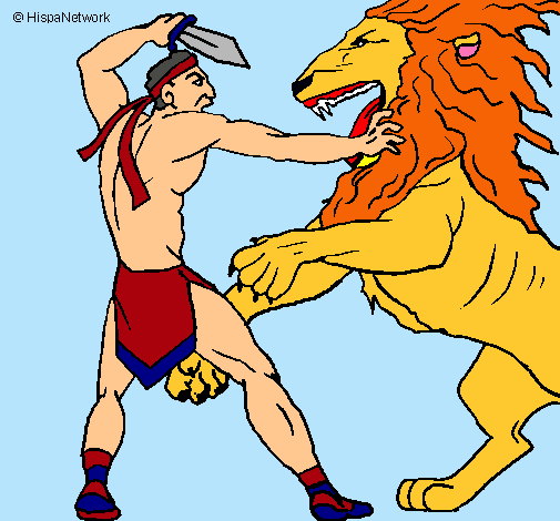 Gladiador contra león