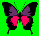 Dibujo Mariposa con alas negras pintado por ali10