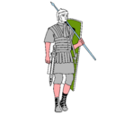 Dibujo Soldado romano pintado por jimmykev