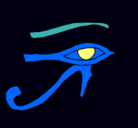 Dibujo Ojo Horus pintado por cocococococo
