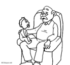 Dibujo Abuelo y nieto pintado por nxhsgshsgall