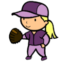 Dibujo Jugadora de béisbol pintado por Mirene