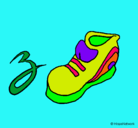Dibujo Zapatilla pintado por zapato