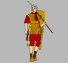 Dibujo Soldado romano pintado por roman