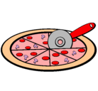 Dibujo Pizza pintado por brian