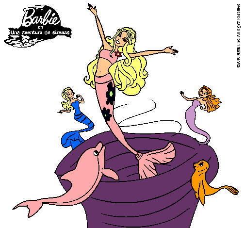 Barbie sirena contenta