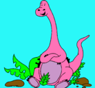 Dibujo Diplodocus sentado pintado por carol_2