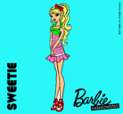 Dibujo Barbie Fashionista 6 pintado por samanta