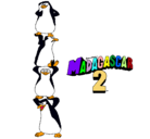 Dibujo Madagascar 2 Pingüinos pintado por ssanttiiii