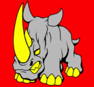 Dibujo Rinoceronte II pintado por balches
