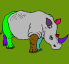 Dibujo Rinoceronte pintado por rinocerontte