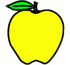 Dibujo manzana pintado por claudy