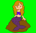 Dibujo Sirena sentada en una roca pintado por Bele_2010