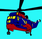 Dibujo Helicóptero al rescate pintado por garu
